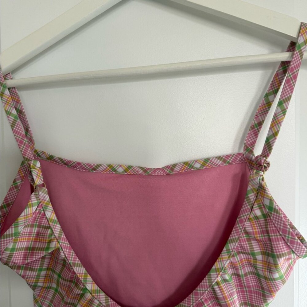 Frankies Bikinis x PINK Victoria's Secret Multicolor Pink Plaid One-piece Swim - Picture 4 of 6